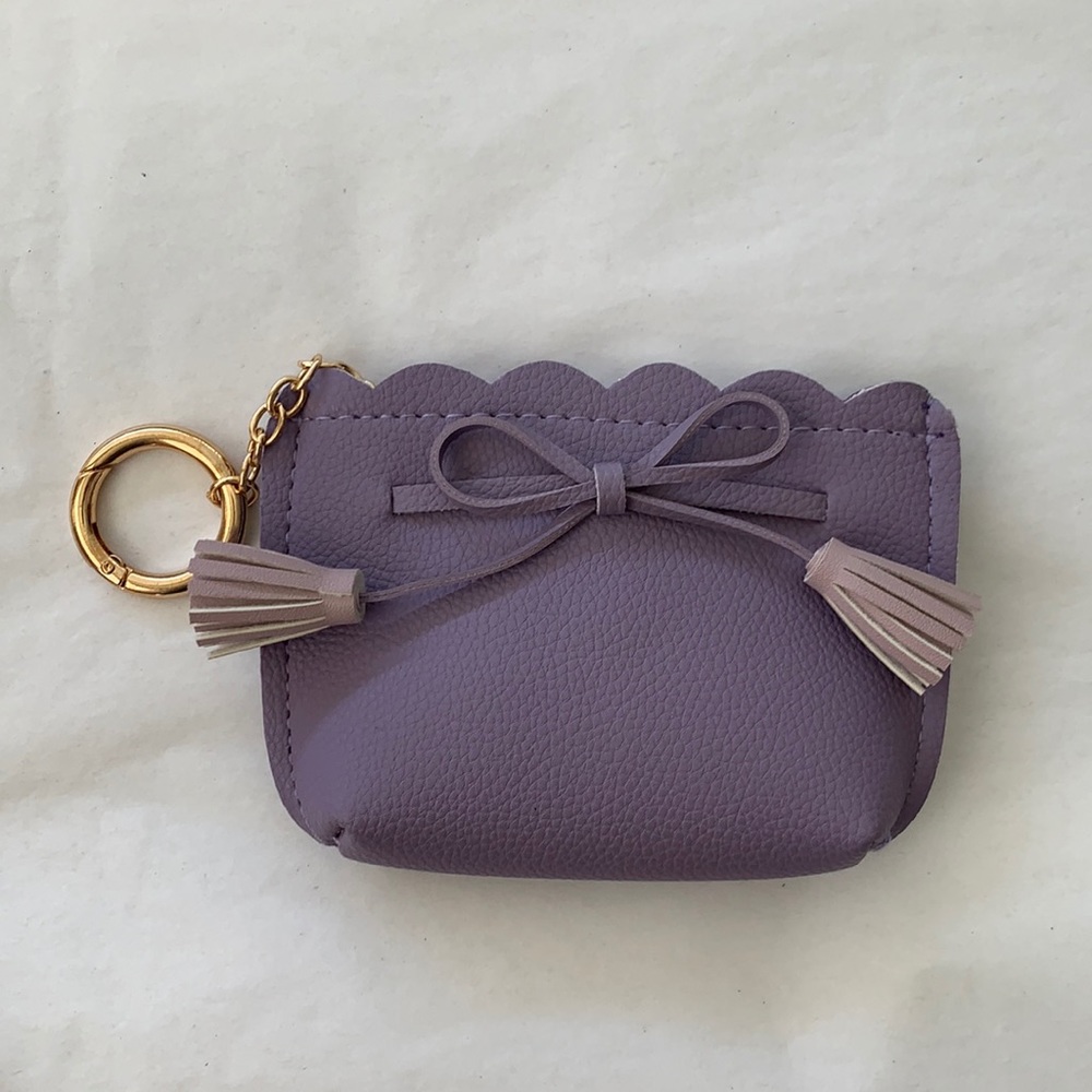 Purple tassel coin purse